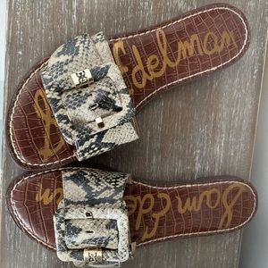 Sam Edelman snake print flat sandals